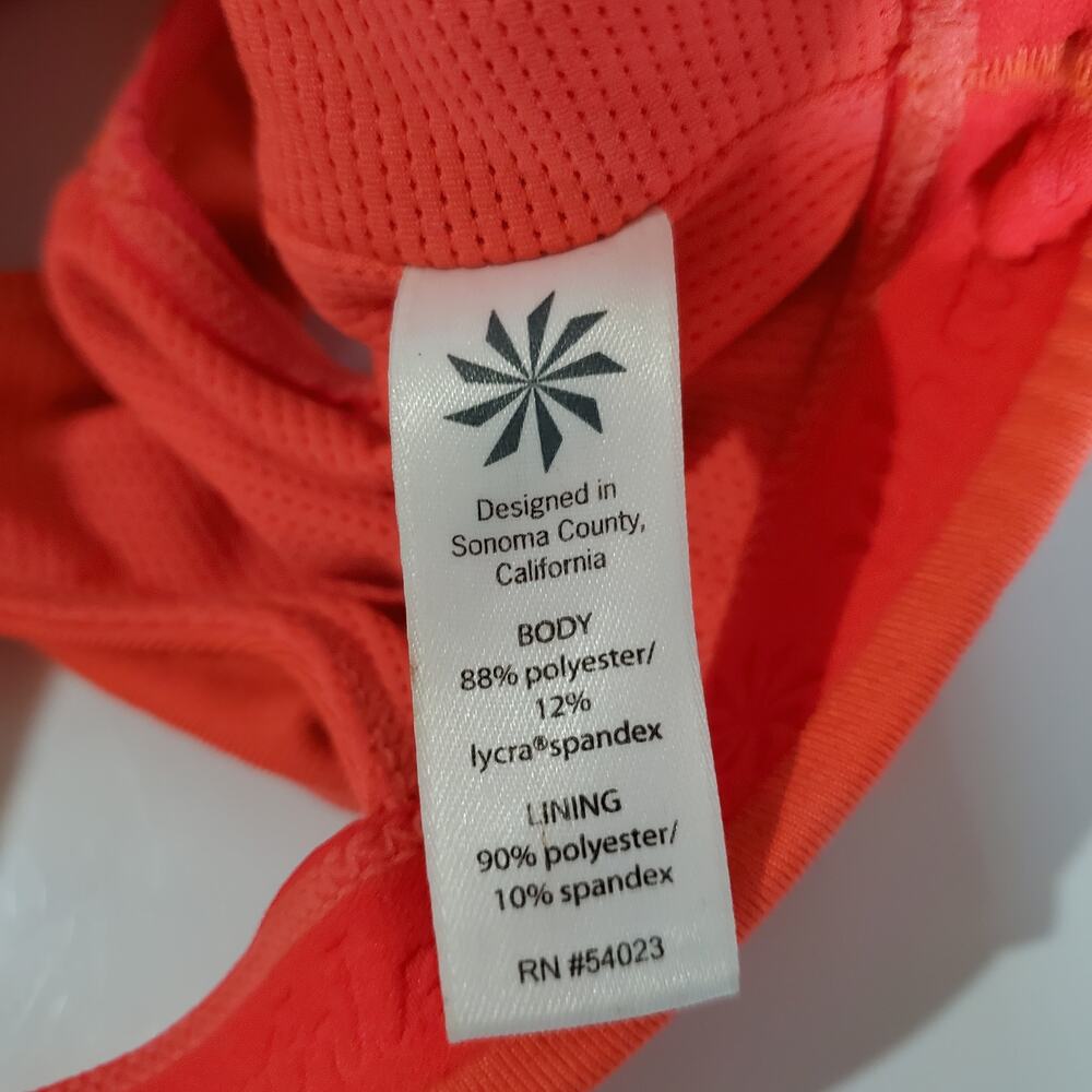 Athleta Triple Dare Sports Bra Red It Neon Women's Size XS Activewear Athletic - Picture 7 of 10